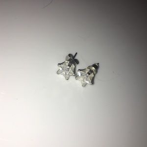 STAR SHAPED STUD DIAMOND EARRINGS
